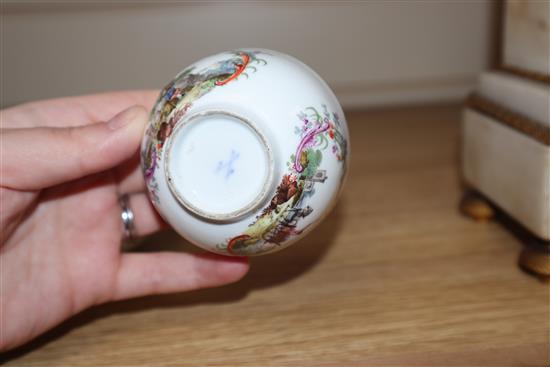 A Meissen tea bowl and saucer, c. 1750 diameter 12cm